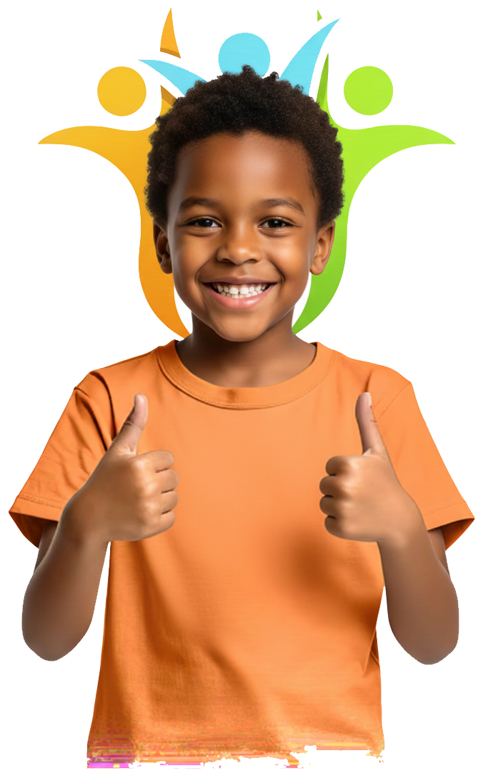A smiling therapist and a young boy giving a high-five